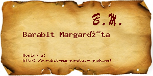 Barabit Margaréta névjegykártya